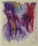 Lilalaune Traumfantasien, 50x60cm - Preis auf Anfrage